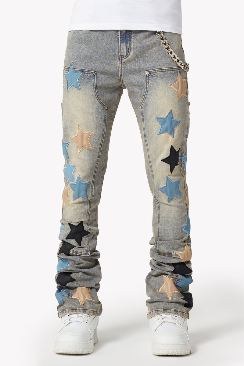 Powder Blue Vintage Stars