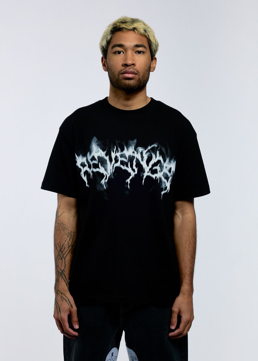 SMOKE LIGHTNING TEE BLACK