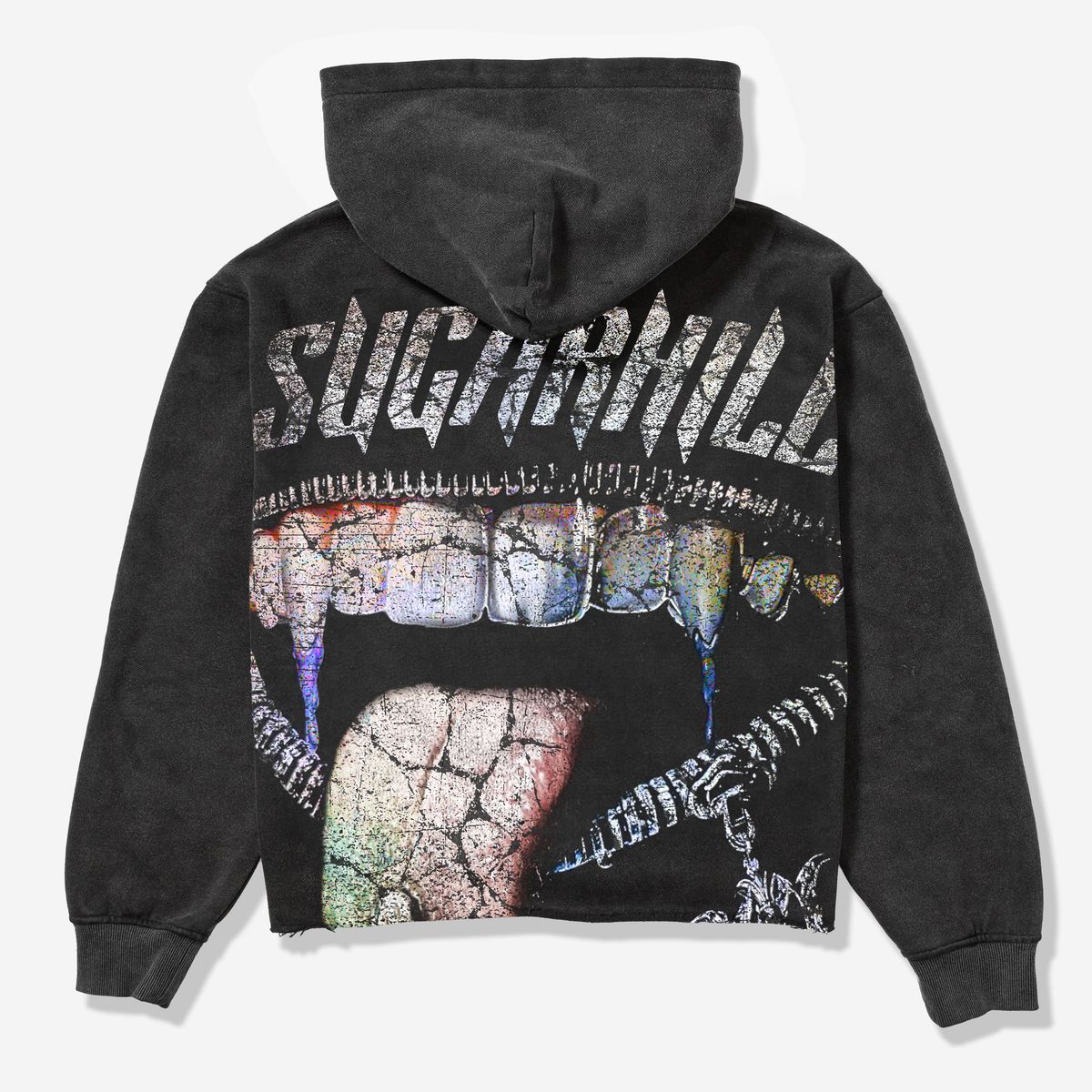 VAMPIRIC” RAW HEM HOODIE