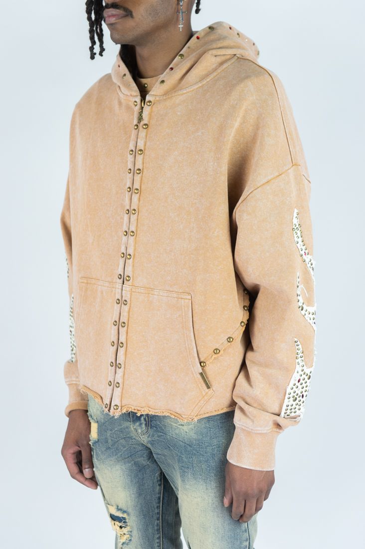 Fire Fest Full Zip Up - Khaki