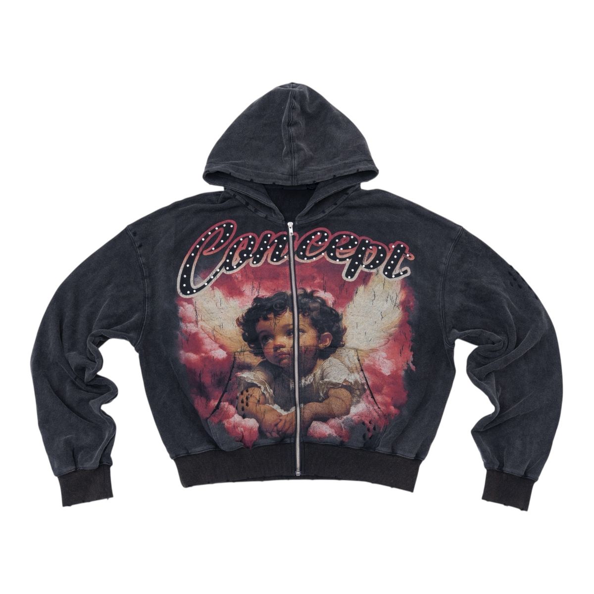 Angel Hoodie - Black/Red