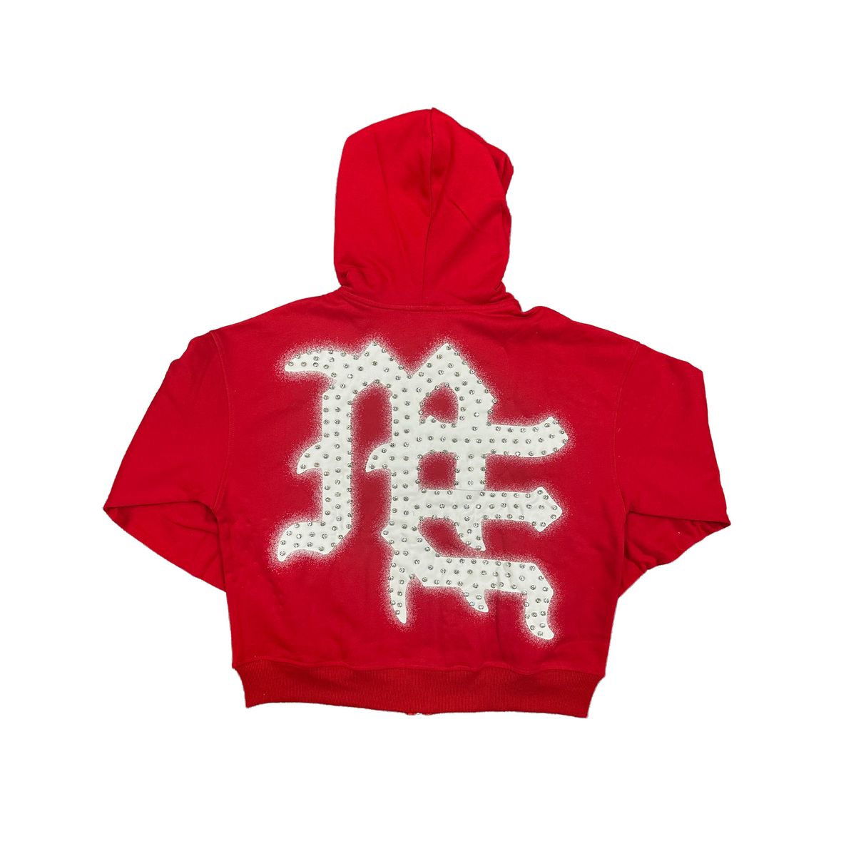 Red End Rhinestone Hoodie