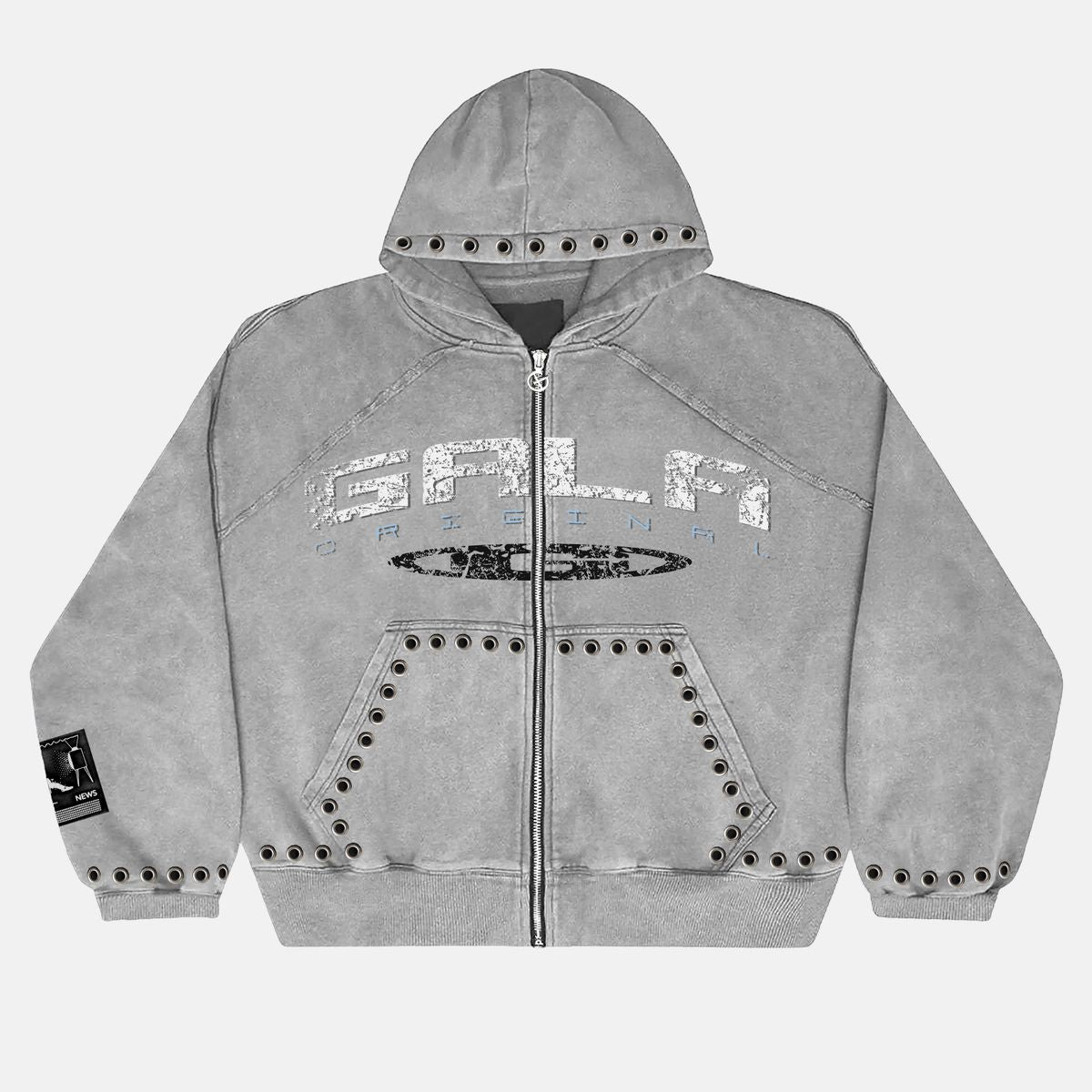 "HARPY" GROMMET HOODIE