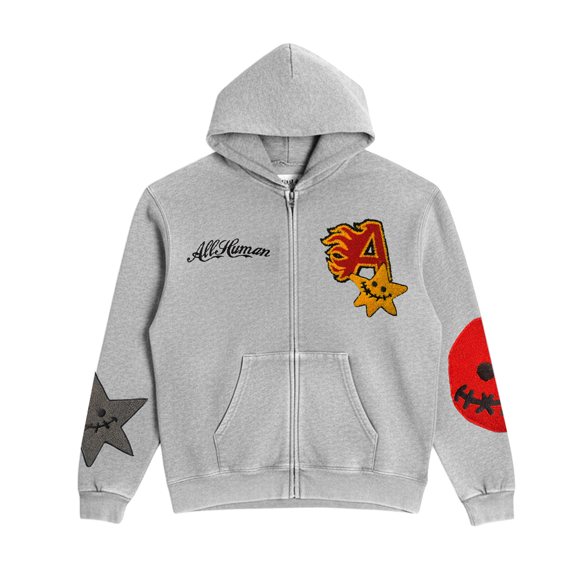 Eternal Flame Zip Up - Grey