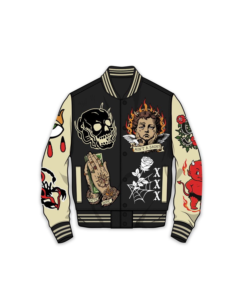 Saint Or Sinner Varsity Jacket