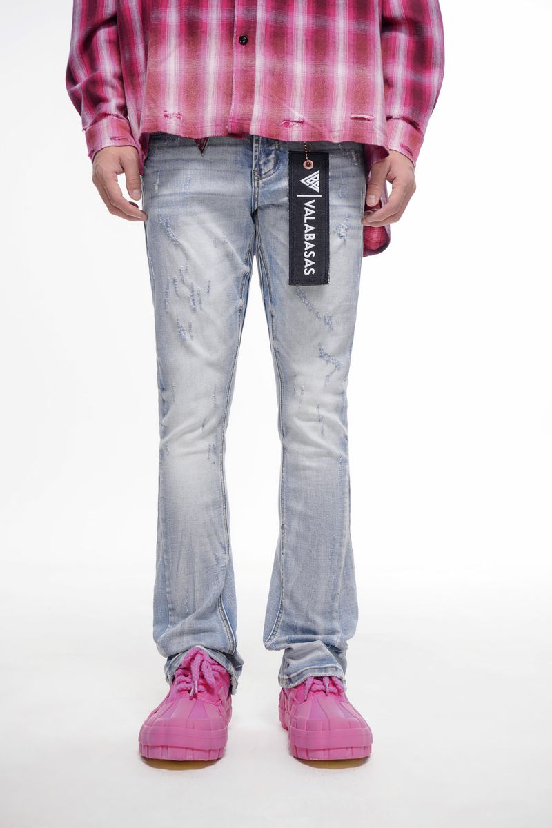 Outlawed Stacked Jean - Light Wash