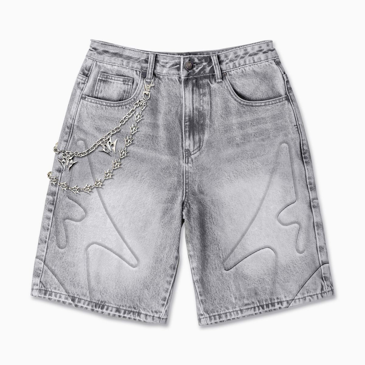 SHOGUN" EMBOSSED JORTS