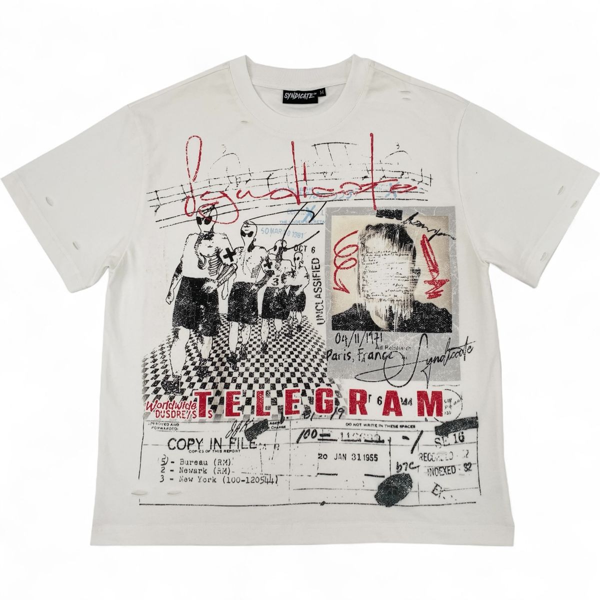 Telegram Tee - White