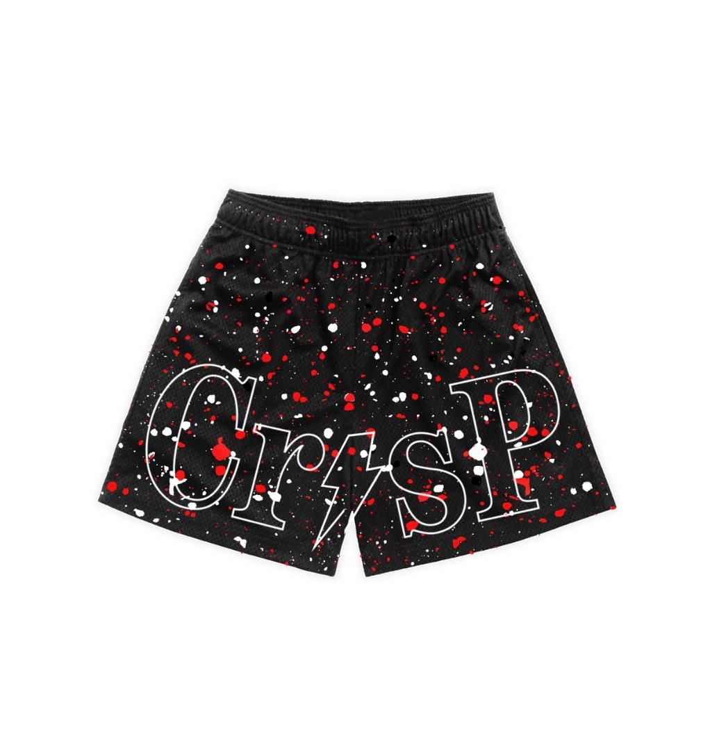 Crisp Splatter Short - Black