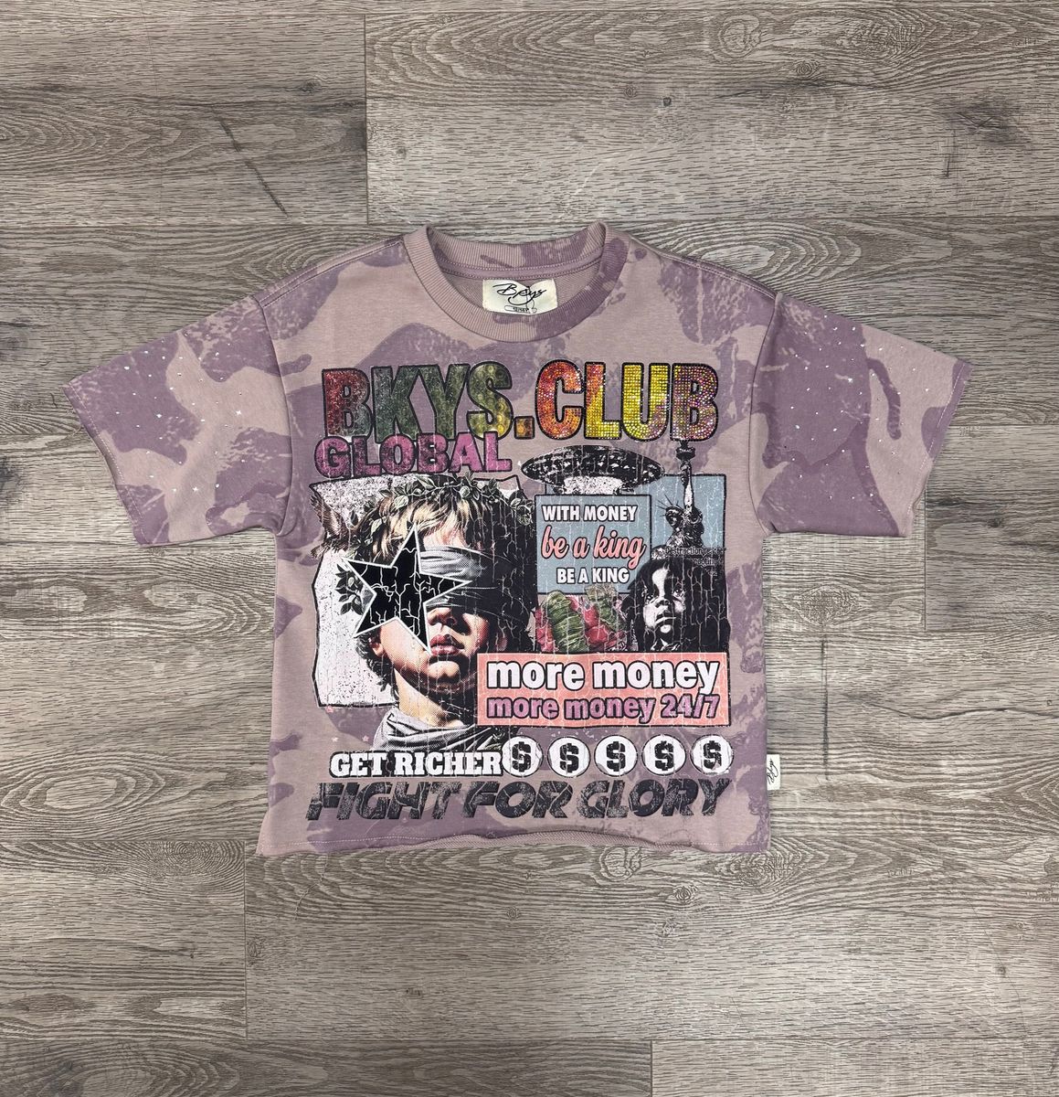 Kids Global King Tee - Ash Camo