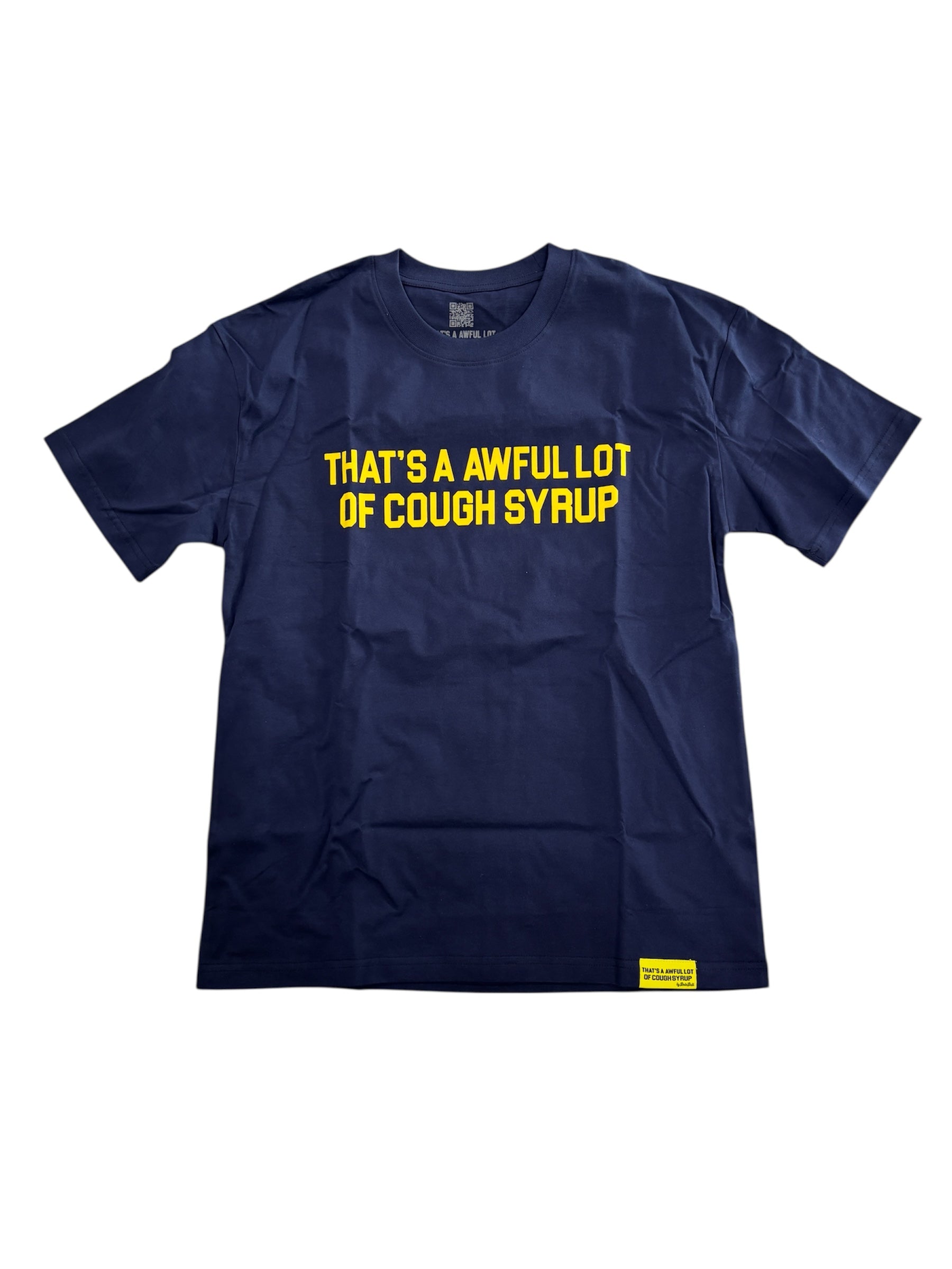 Cough Syrup Tee - Navy Yellow