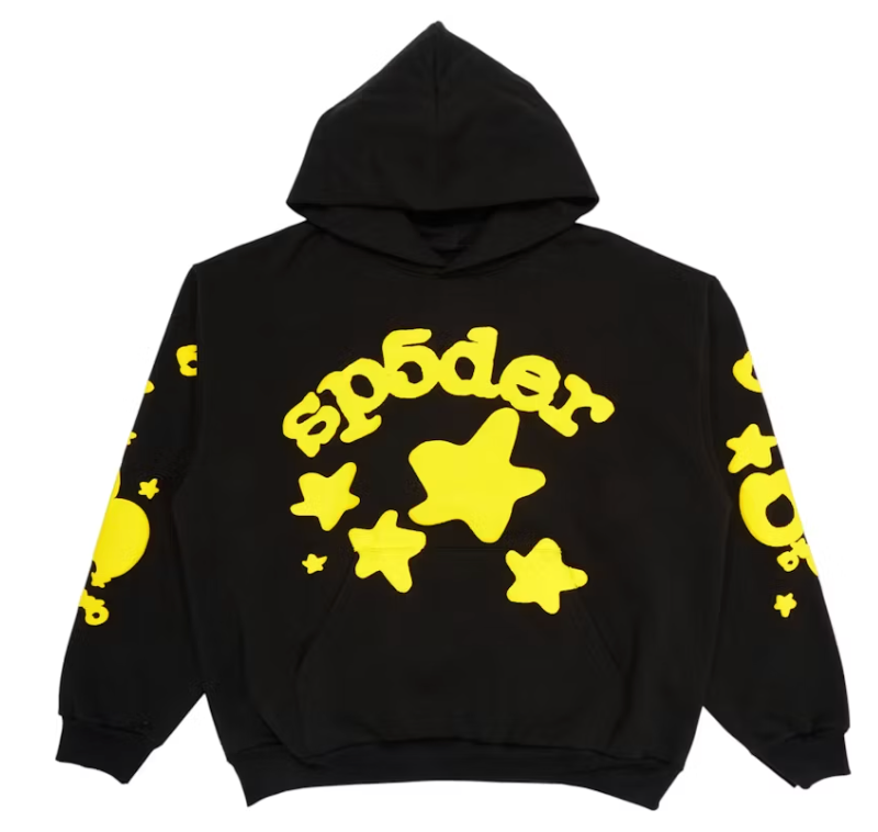 Sp5der Beluga Hoodie - Black/Yellow