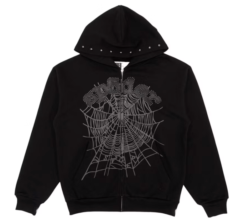 Sp5der Og Web Studded Zip Up