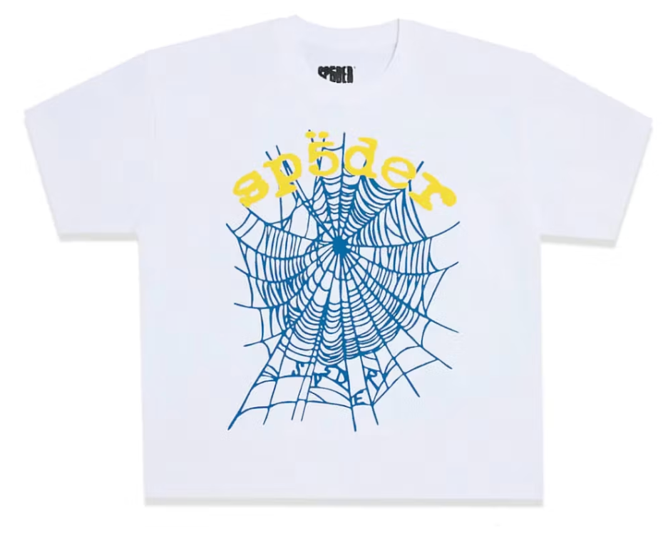 Sp5der Legacy Logo Tee - White/Blue