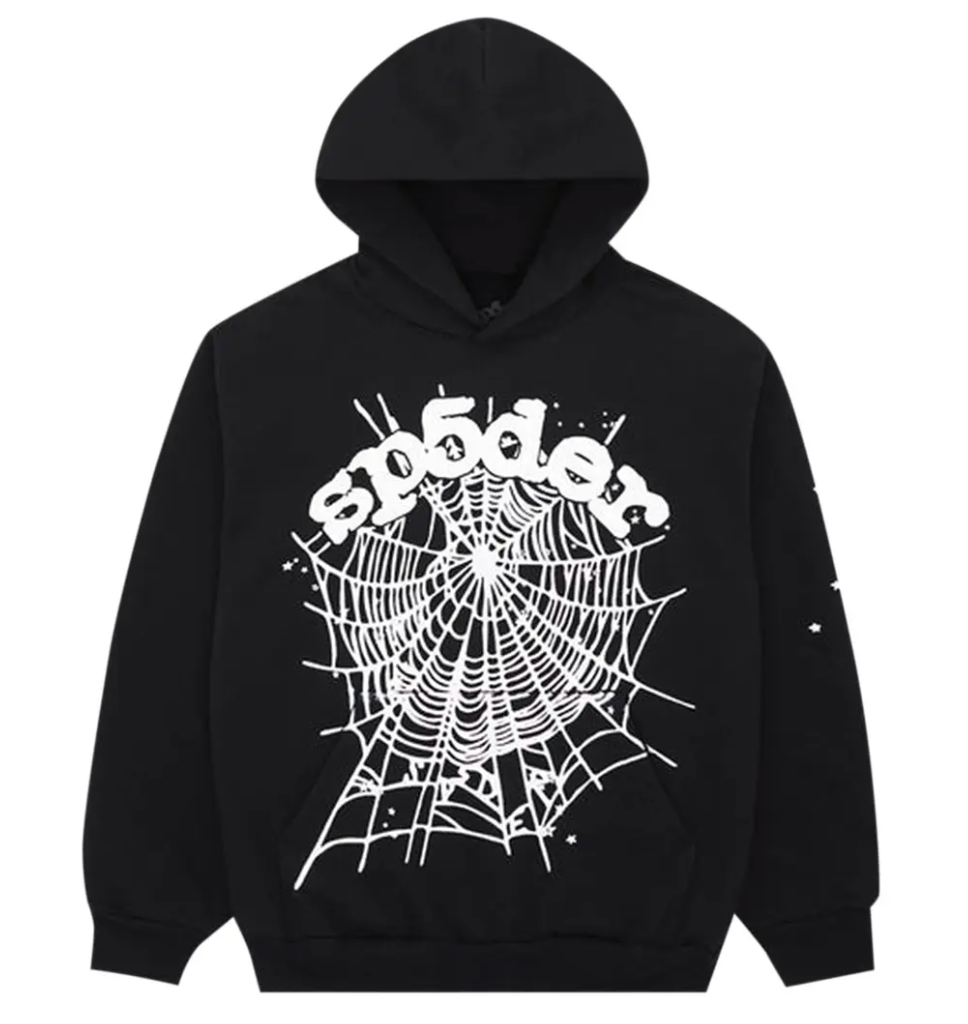 Sp5der OG Web Hoodie - Black/White