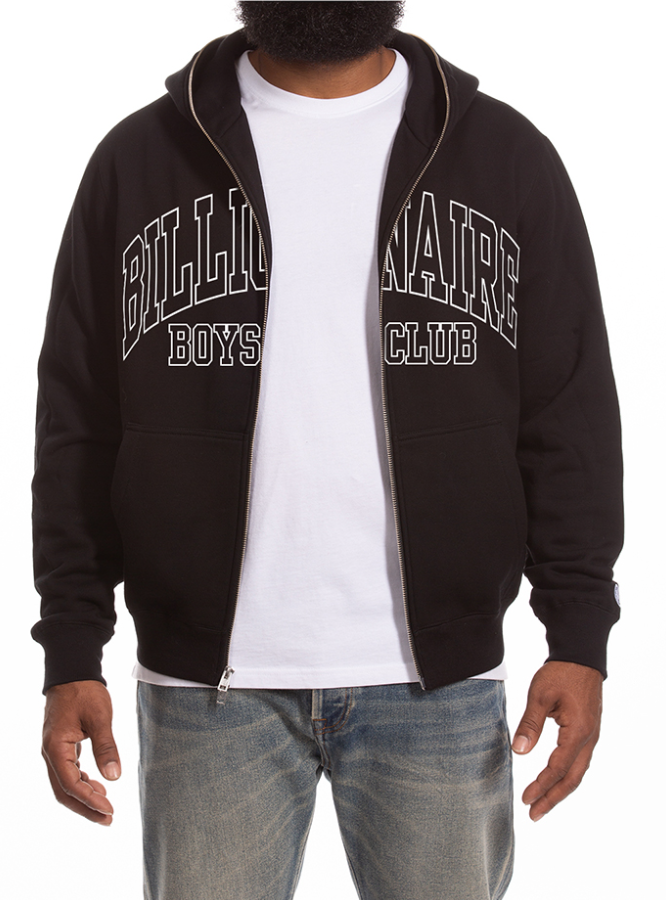 Zip Club Hoodie - Black