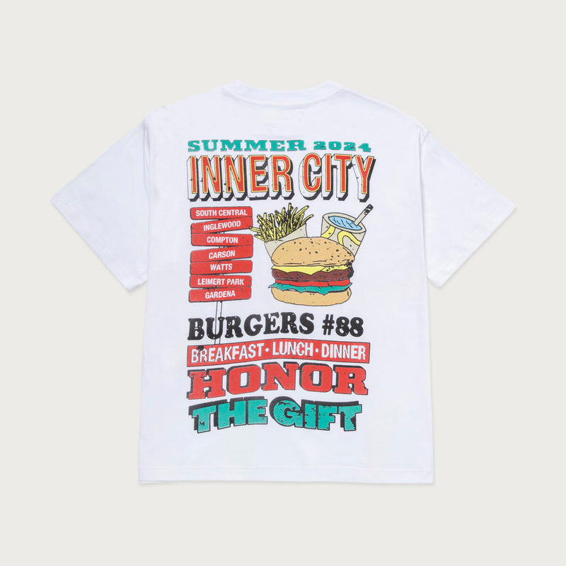 Burgers Tee - White