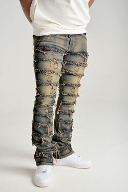 Spark Stacked Jean - Dark Indigo