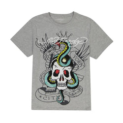 Rhinestone Skull Snake Tee