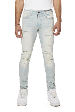 Smokerise Jeans - Speckle Blue