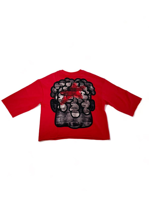 Brick Crop Tee - Red