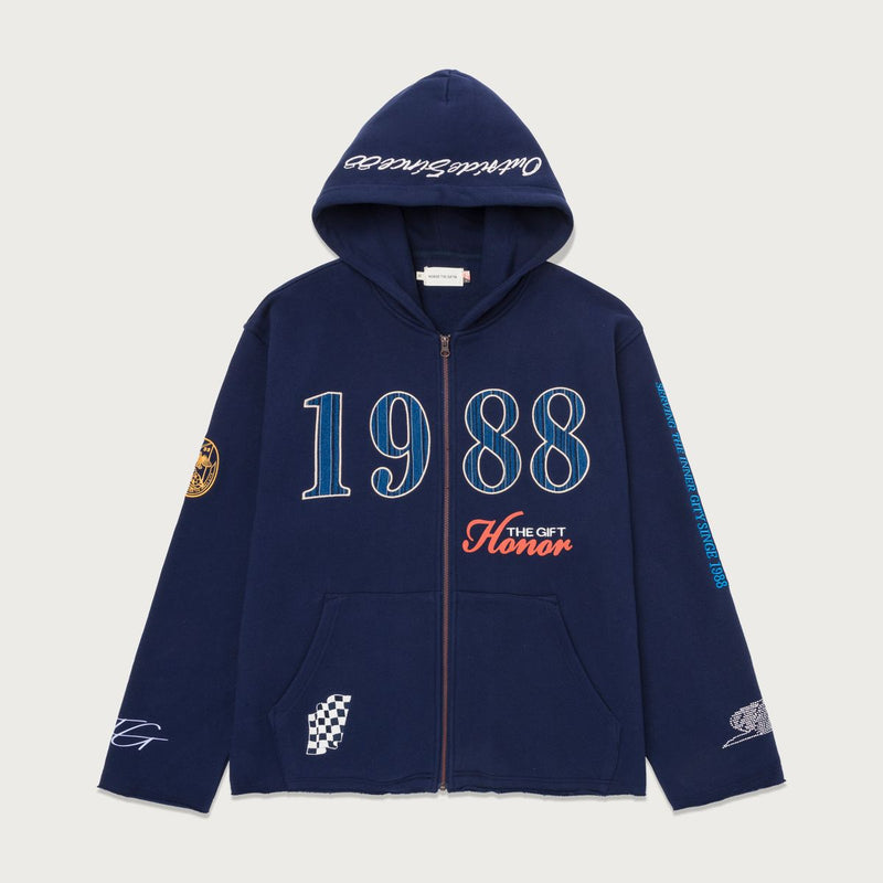 1988 Full Zip Hoodie - Navy