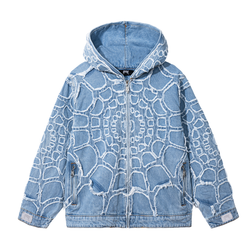 SPIDER WEB DENIM JACKET INDIGO