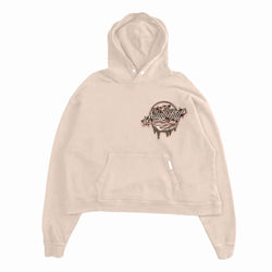 Hellish cropped hoodie tan