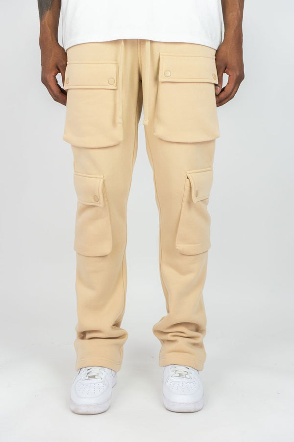 Stacked Cargo Joggers - Khaki