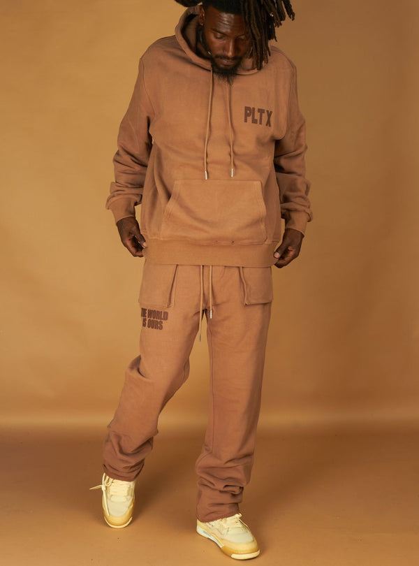 Politics Sweat Suit - Brown