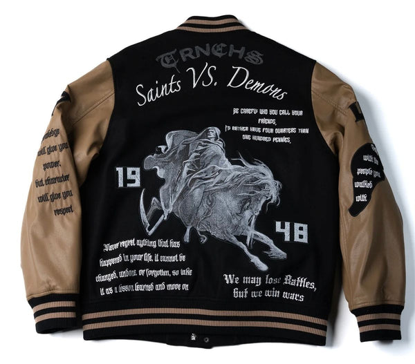 Saints Vs Demons Varsity Jacket