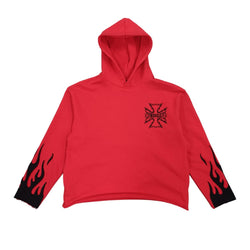 Flames Hoodie - Red