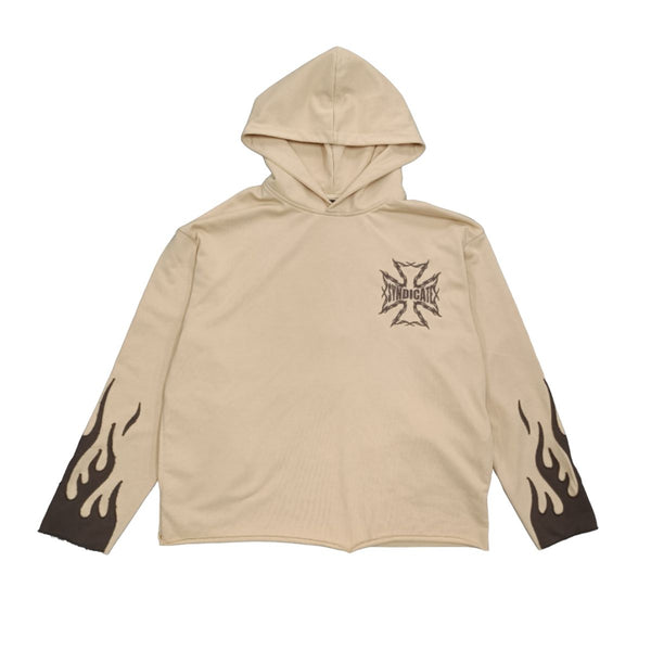 Flames Hoodie - Cream