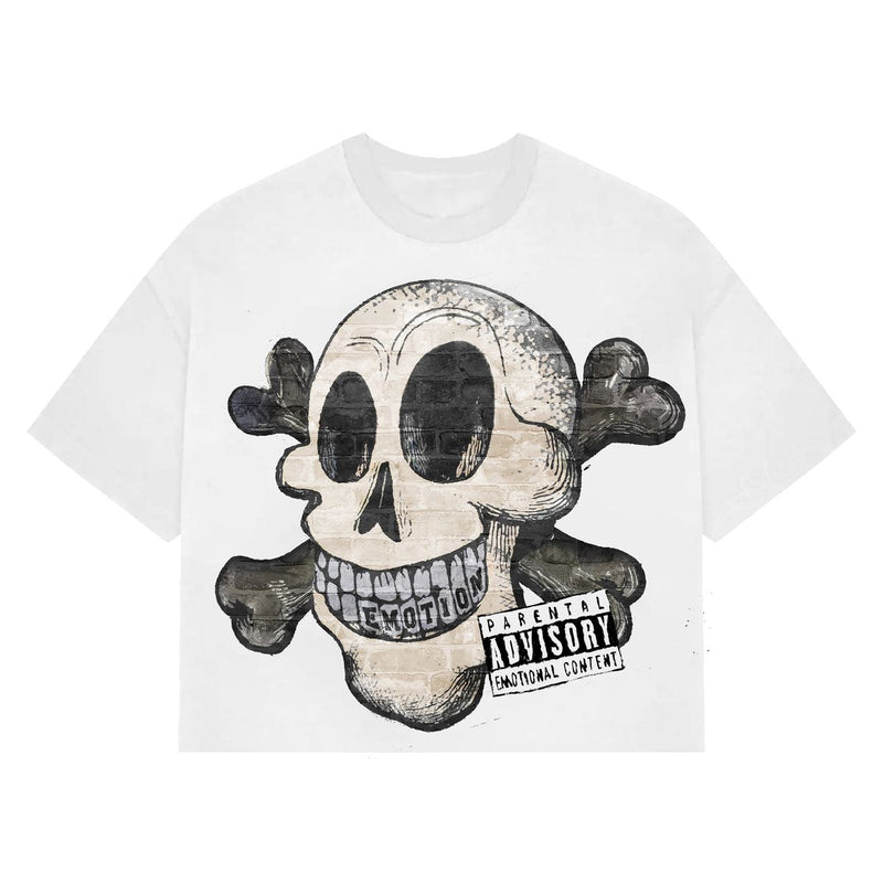 White Skeleton Cartoon Tee