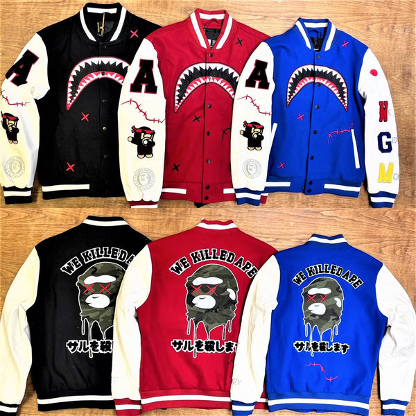 Shark Mouth Varsity Jackets - Multiple Colors