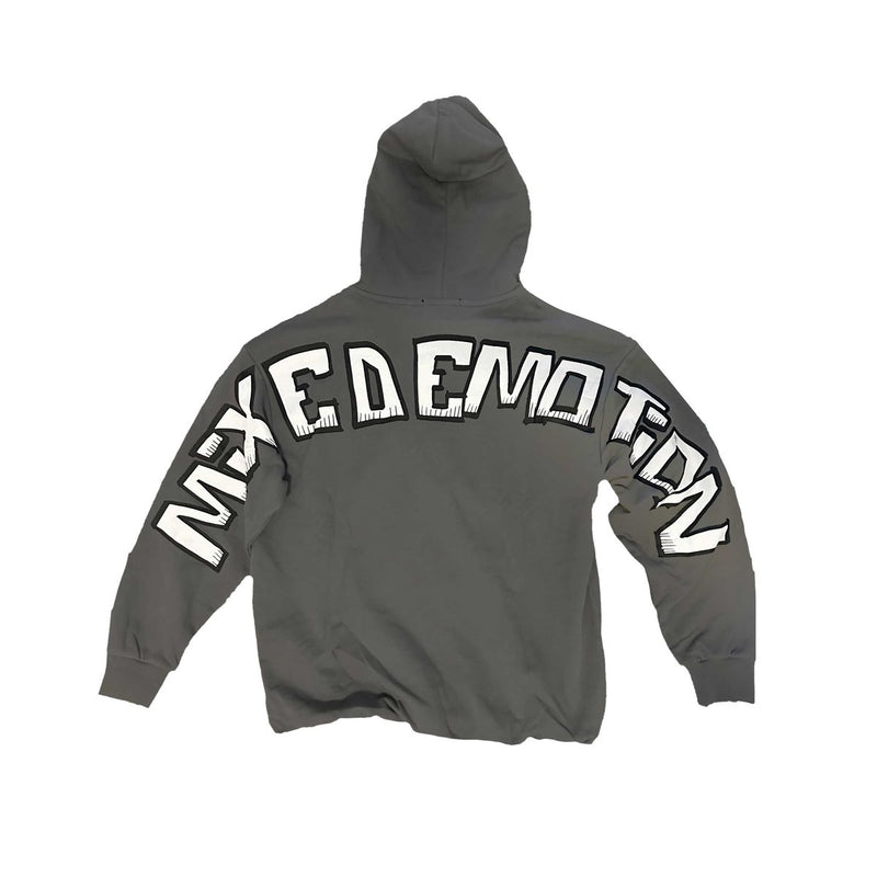 Grey Monster Cropped Hoodie