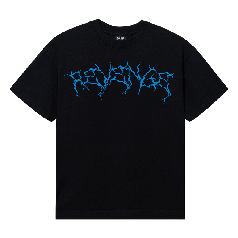 Lightning Heart Break Tee - Black/Blue