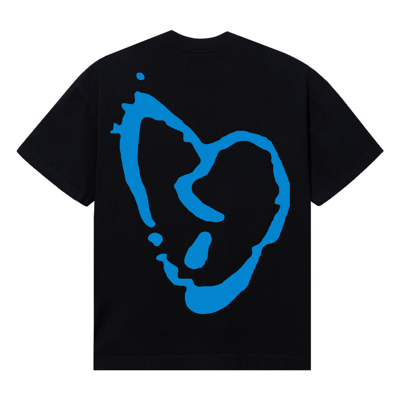 Lightning Heart Break Tee - Black/Blue