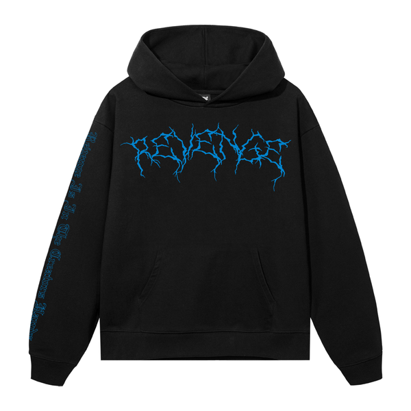 Lightning Heart Break Hoodie - Black/Blue