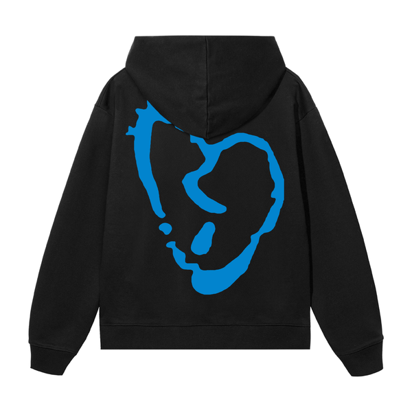 Lightning Heart Break Hoodie - Black/Blue