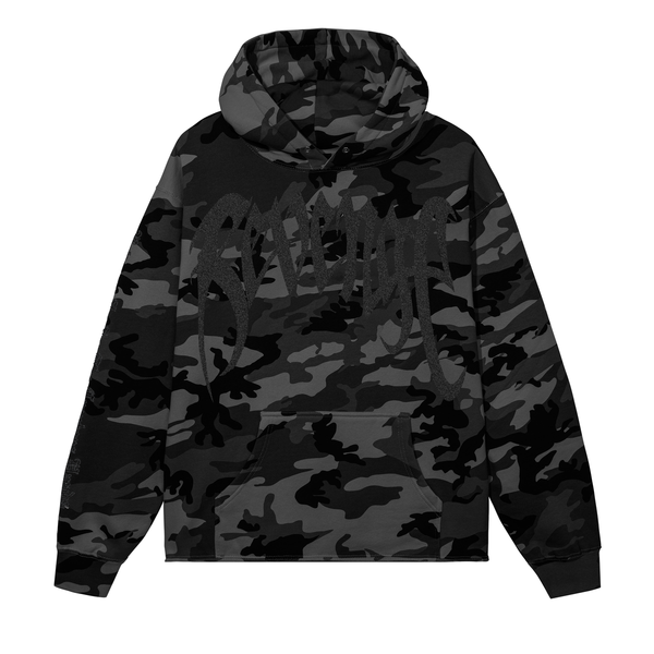 X Kill Cropped Hoodie - Camo Black