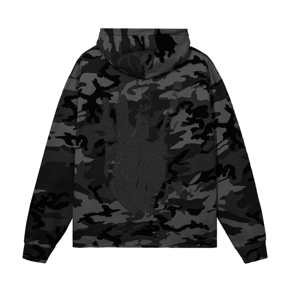 X Kill Cropped Hoodie - Camo Black