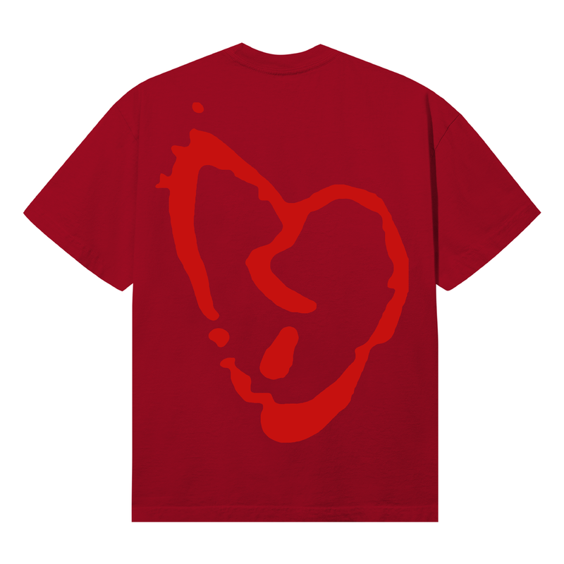 Lightning Heart Break Tee - Red