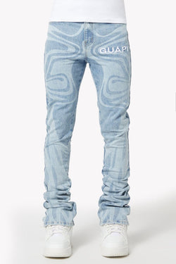 Aqua Blue Laser Denim