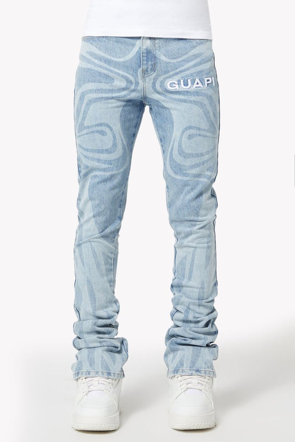 Aqua Blue Laser Denim
