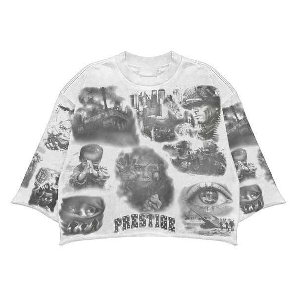 Glory Thru Pain Cropped Shirt - Black
