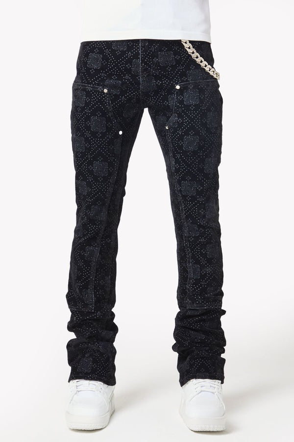 All Black Monogram Velour