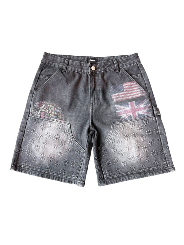 Embossed denim