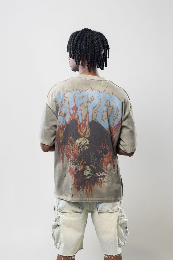 Die By Fire Tee - Olive