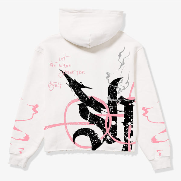 BLADE” RAW HEM HOODIE